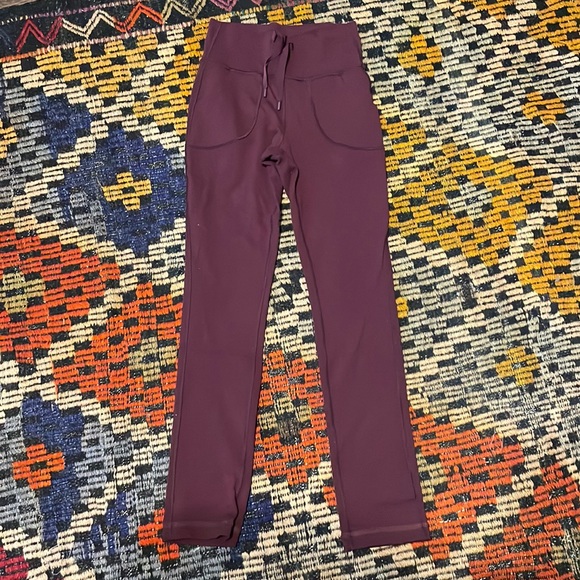 lululemon athletica Pants - Lululemon burgundy straight leg high waist legging